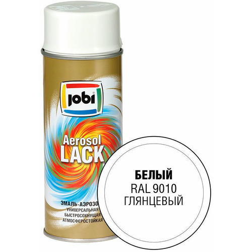 Эмаль JOBI аэрозольная глянцевая белая 400мл