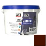 Эмаль универсальная VGT матовая красно-коричневая RAL 3009 2,5 кг