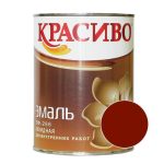 Эмаль КРАСИВО ПФ-266 для пола Красно-коричневый 0,9 кг