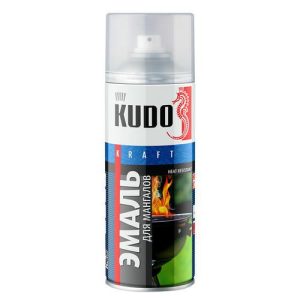 Эмаль для мангалов KUDO 5122 термостойкая 520мл черная