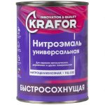 Эмаль НЦ-132 белая 0,7 кг (14) "Krafor"