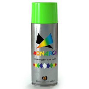 Краска аэрозольная MONARCA флуоресцентная Зеленый 520мл