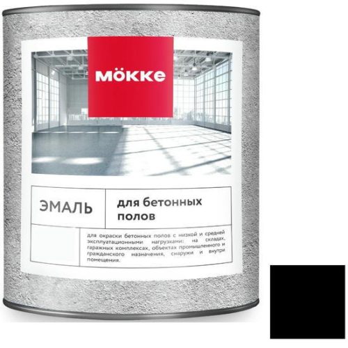 Эмаль акриловая для бетонных полов Mокке 11325 черная 20 кг