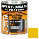 Грунт-эмаль по ржавчине Dali 3 в 1 гладкая желтая RAL 1021 2 л