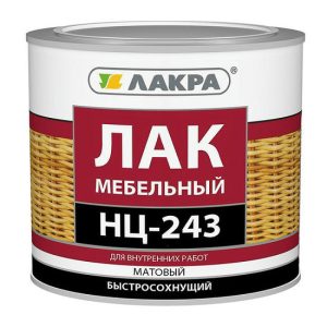 Лак мебельный Лакра НЦ-243 матовый 1,7 кг