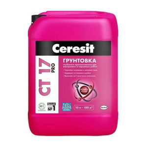 Грунтовка глубокого проникновения CT 17 PRO 10л Морозостойкая/Церезит