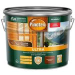 Пропитка декоративная для защиты древесины Pinotex Ultra AWB Красное дерево 9 л