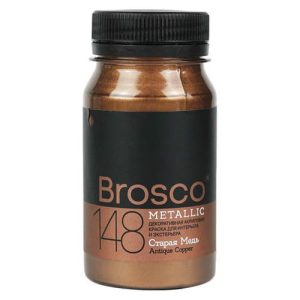 Краска акриловая DEL BROSCO Metallic интерьерная 0,1л старая медь