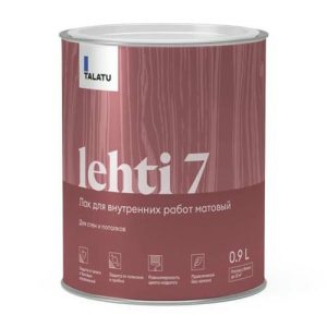 Лак в/д TALATU Lehti 7 для стен и потолков матовый 0,9 л бесцветный