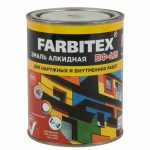 Эмаль ПФ-115 FARBITEX красный 0,8 кг