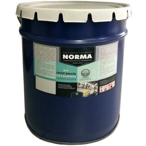 Грунт-эмаль 3 в 1 Novocolor белый матовый 20 кг