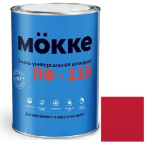 Эмаль алкидная Mokke ПФ-115 красная 20 кг