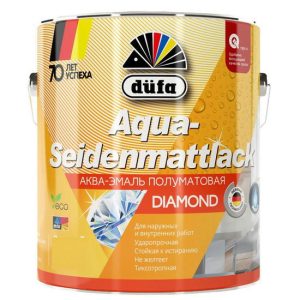 Эмаль для дерева и металла акриловая Dufa Aqua-Seidenmattlack полуматовая белая 0,75 л