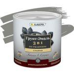 Грунт-эмаль Лакра 3 в 1 по ржавчине серая 1,7 кг