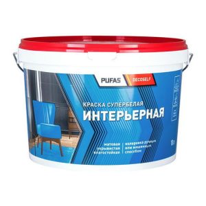 Краска интерьерная Pufas Decoself белая, морозостойкая (15,7 кг)