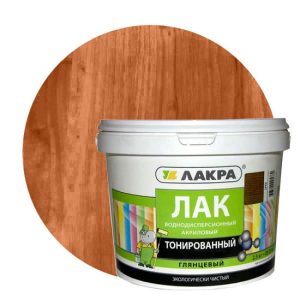 Лак акриловый тонированный Лакра с УФ-фильтром махагон 2,5 кг