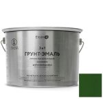 Грунт-эмаль по ржавчине Elcon 3 в 1 матовая Ral 6002 зеленая 10 кг
