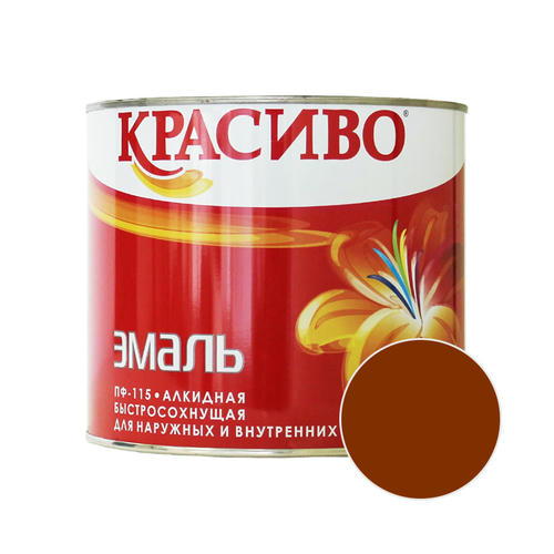 Эмаль КРАСИВО ПФ-115 Шоколадный 1,8 кг
