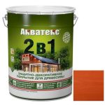 Покрытие алкидное защитно-декоративное для древесины Акватекс 2 в 1 полуматовое Рябина 2,7 л