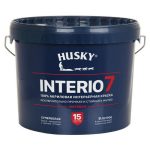 Краска акриловая HUSKY INTERIO 7 для стен и потолков база А 9л