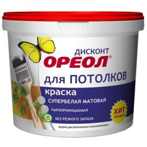 Краска (3181) ВД ЭМПИЛС ОРЕОЛ ДИСКОНТ 3 кг для потолков супербелая 6275
