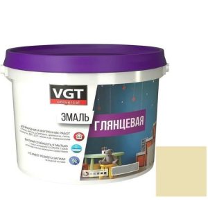 Эмаль универсальная VGT глянцевая Ral 1015 кремовая 1 кг