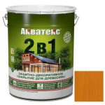 Покрытие алкидное защитно-декоративное для древесины Акватекс 2 в 1 полуматовое Груша 2,7 л