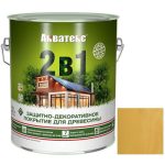 Покрытие алкидное защитно-декоративное для древесины Акватекс 2 в 1 полуматовое Сосна 2,7 л