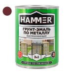 Грунт-эмаль по металлу HAMMER 0,9кг кр.-коричневая