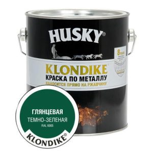 Краска алкидная HUSKY-KLONDIKE по ржавчине 2,5л RAL 6005 темно-зеленая