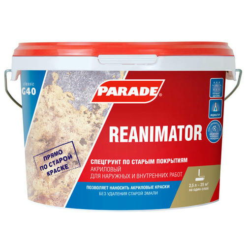 Грунт акриловый PARADE G40 reanimator по старым покрытиям