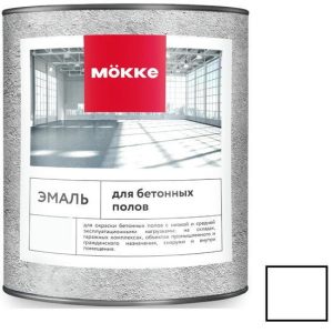 Эмаль акриловая для бетонных полов Mокке 10217 белая 2,7 кг