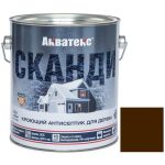 Антисептик акриловый кроющий для дерева Акватекс Сканди полуматовый Лакрица 2,5 л