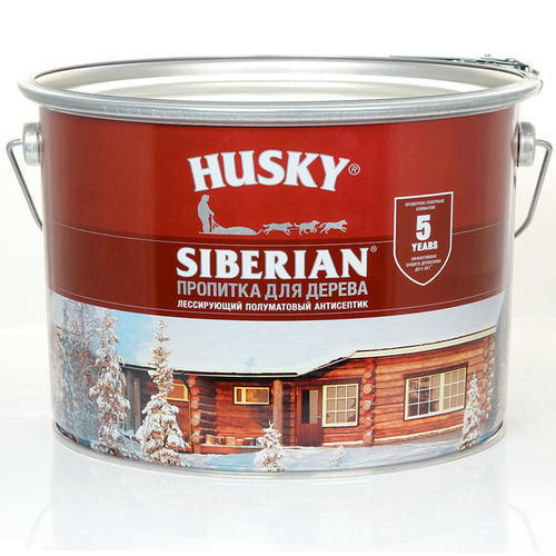 Антисептик HUSKY SIBERIAN полуматовый палисандр 9л — изображение 2