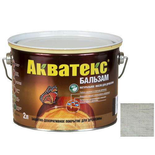 Бальзам масло для древесины Акватекс Иней 2 л