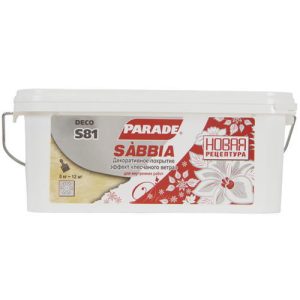 Покрытие декоративное PARADE Deco S81 sabbia белое 5кг