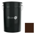 Грунт-эмаль Elcon 3 в 1 глянцевая темно-коричневая RAL 8019 20 кг