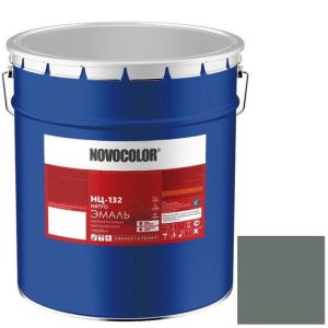 Эмаль Novocolor НЦ-132 глянцевая серая 17 кг