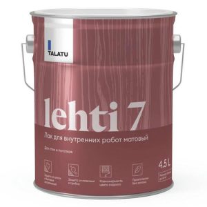 Лак в/д TALATU Lehti 7 для стен и потолков матовый 4,5 л бесцветный