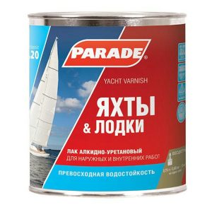 Лак яхтный алкидно-уретановый Parade Classic L20 Яхты & лодки полуматовый 10 л