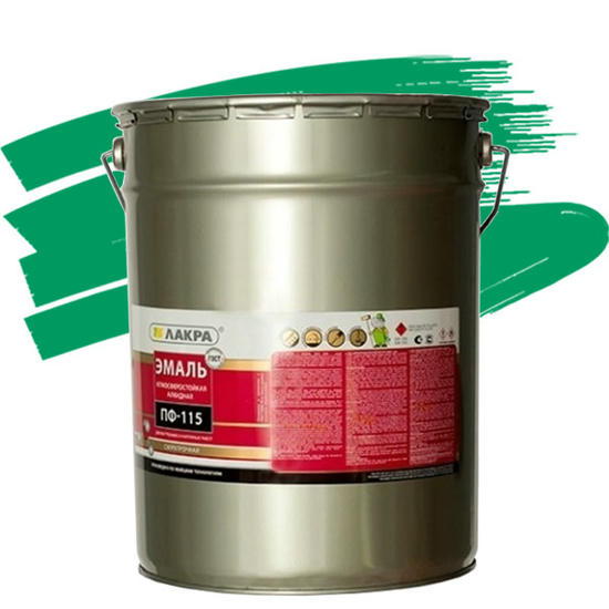 Эмаль Лакра ПФ-115 ярко-зеленая 20 кг