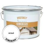 Краска акриловая фасадная HUSKY SIBERIAN для дерева база А 9л белая