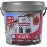 Эмаль акриловая универсальная Profilux Professional база 1 матовая белая 2,4 кг
