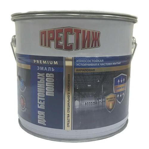 Эмаль акриловая для бетонного пола ПРЕСТИЖ 4кг серая