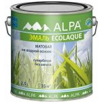 Эмаль акриловая Alpa Ecolaque матовая белая (2,5л)
