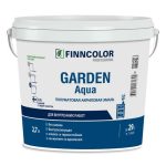 Эмаль акриловая FINNCOLOR Garden Aqua база А полуматовая 2,7л белая