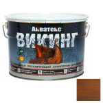 Антисептик для дерева гибридный Акватекс Викинг лессирующий полуматовый Тик 9 л