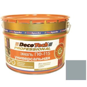 Эмаль DecoTech Professional ПФ-115 Ral 7040 серая глянцевая 2,8 кг