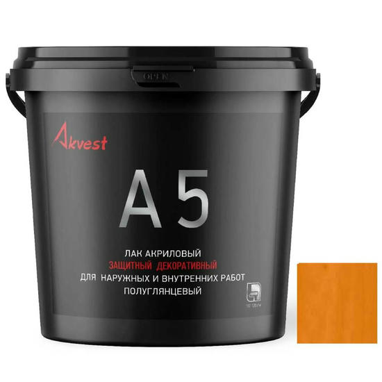Лак акриловый Аквест-5 полуглянцевый Орегон 1 кг