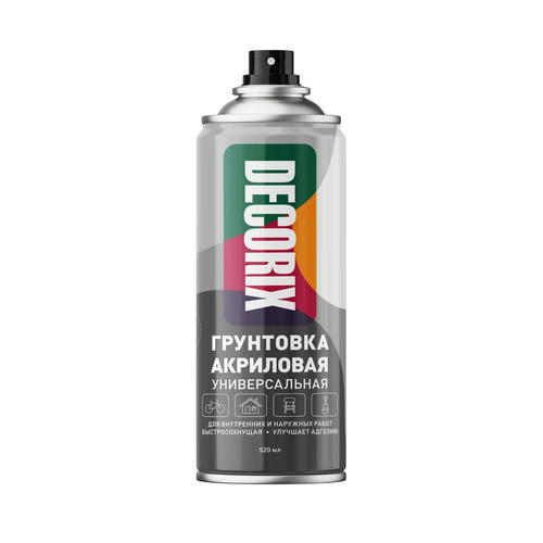 Грунтовка аэрозольная серая 520 мл/DECORIX — изображение 2
